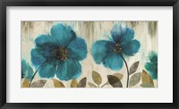 Framed Teal Flowers