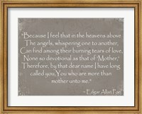 Framed More Than Mother, Edgar Allan Poe
