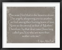 Framed More Than Mother, Edgar Allan Poe