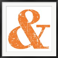 Framed Orange Ampersand