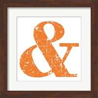 Framed Orange Ampersand