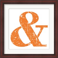 Framed Orange Ampersand
