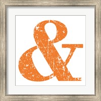 Framed Orange Ampersand