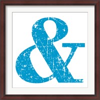 Framed Blue Ampersand