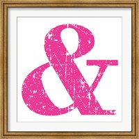 Framed Pink Ampersand