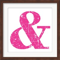 Framed Pink Ampersand