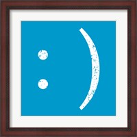 Framed Blue Smiley