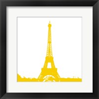 Framed Yellow Eiffel Tower