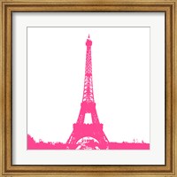 Framed Pink Eiffel Tower