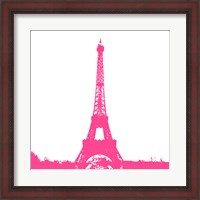 Framed Pink Eiffel Tower