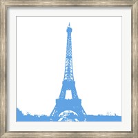 Framed Blue Eiffel Tower