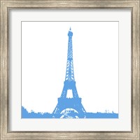 Framed Blue Eiffel Tower