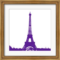 Framed Purple Eiffel Tower