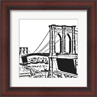 Framed Black Brooklyn Bridge