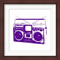 Framed Purple Boom Box