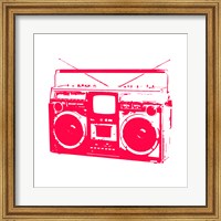 Framed Red Boom Box