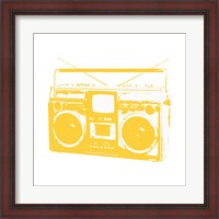 Framed Yellow Boom Box