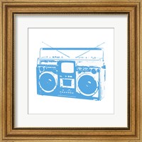 Framed Blue Boom Box