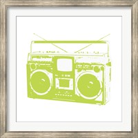 Framed Lime Boom Box