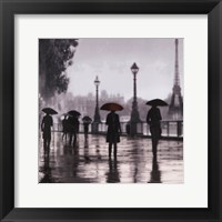 Framed Paris Red Umbrella