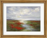 Framed Red Poppy Field