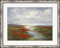 Framed Red Poppy Field
