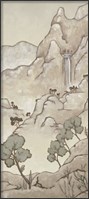 Non-Embellished Chinoiserie Landscape I Framed Print