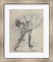 Framed Antique Ballerina Study II