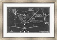 Framed Aeronautic Blueprint V