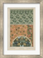 Framed Nouveau Floral Design I