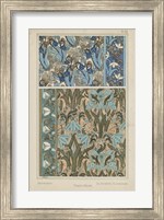 Framed Nouveau Floral Design VII