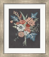 Framed Coral Bouquet I