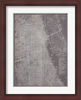 Framed City Map of Chicago