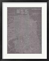 Framed City Map of San Francisco