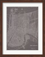 Framed City Map of New Orleans