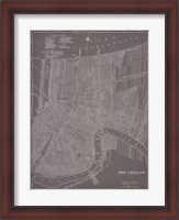 Framed City Map of New Orleans