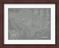 Framed City Map of Washington, D.C.