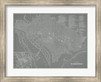 Framed City Map of Washington, D.C.