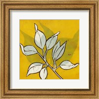 Framed Gold Batik Botanical I