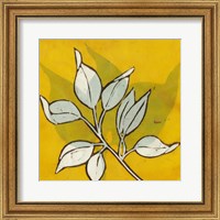 Framed Gold Batik Botanical I