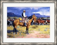 Framed Great American Cowboy