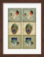 Framed 2-Up Feather Triptych I