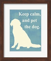 Framed Keep calm and pet the dog