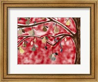 Framed Red Pear Tree