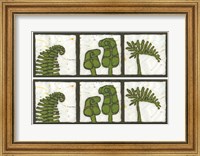 Framed 2-Up Verde Botanical I