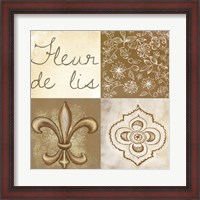 Framed Fleur de Lis Square