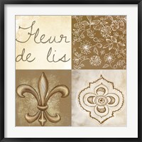 Framed Fleur de Lis Square