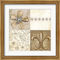 Framed Fleur de Lis Square II