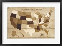 Framed USA Modern Vintage Wood