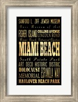 Framed Miami Beach Florida I